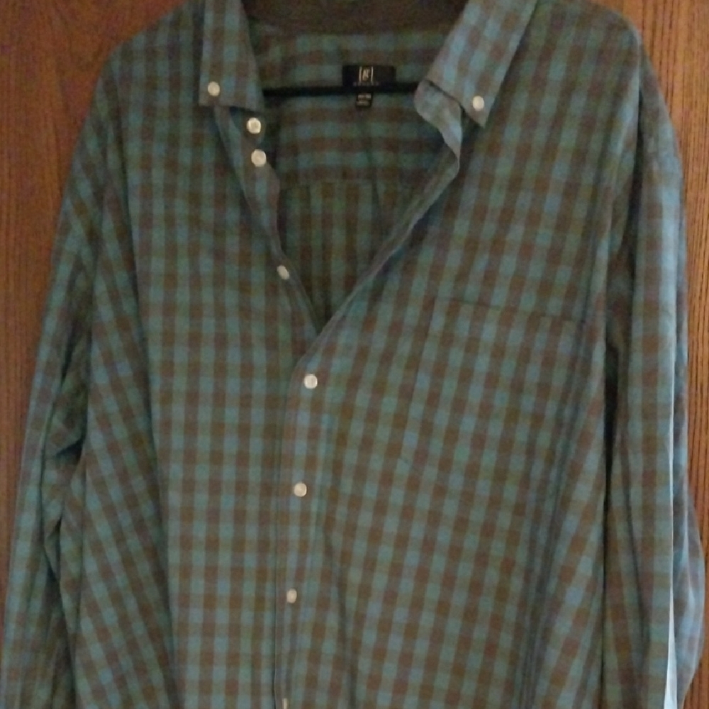 J. Crew Blue and Brown Casual Button Down Shirt